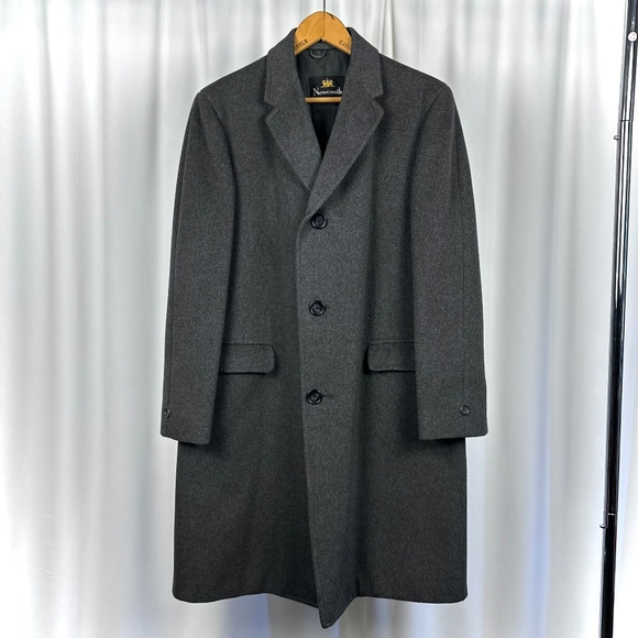 Vintage 50' 60’s ‘Newcastle - Eatons of Canada’ Long Wool Peacoat in Grey - M/L - Picture 1 of 12